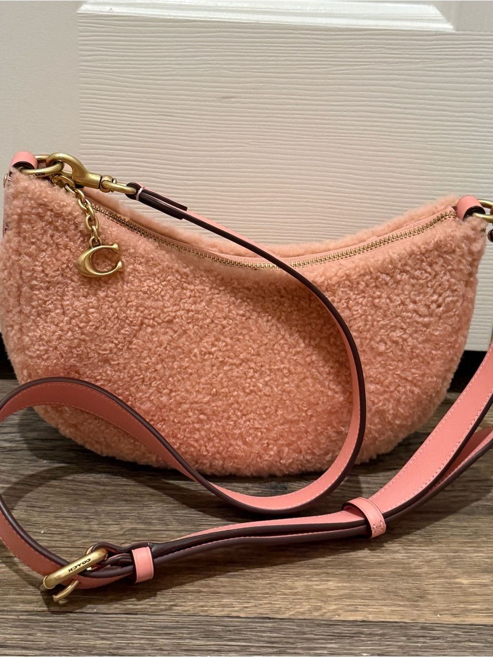 COACH Mira Shearling Crescent Shoulder Bag Candy Pink NWOT/PRICE FIRM